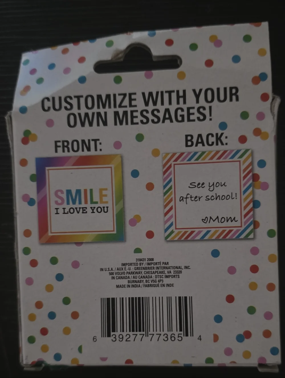 Lunch Notes Cute Polka Dot Lunchbox Notes - Multicolor